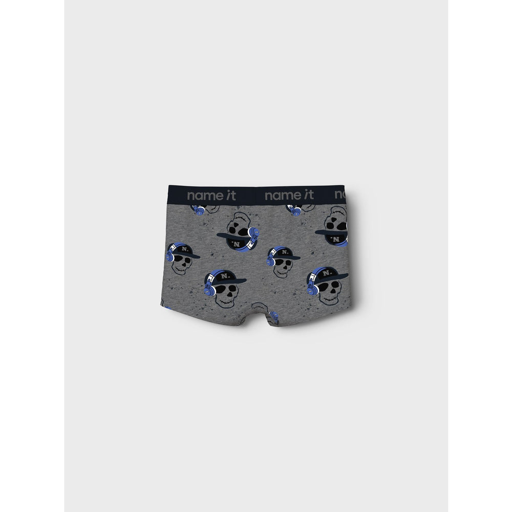 Køb Name It Dark Grey Melange Nkmboxer 3P Dark Grey Mel Skull Noos