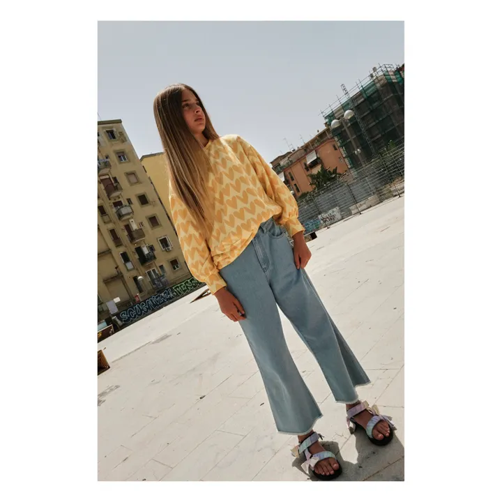 Hundred Pieces Jean Evasé | Bleu pâle