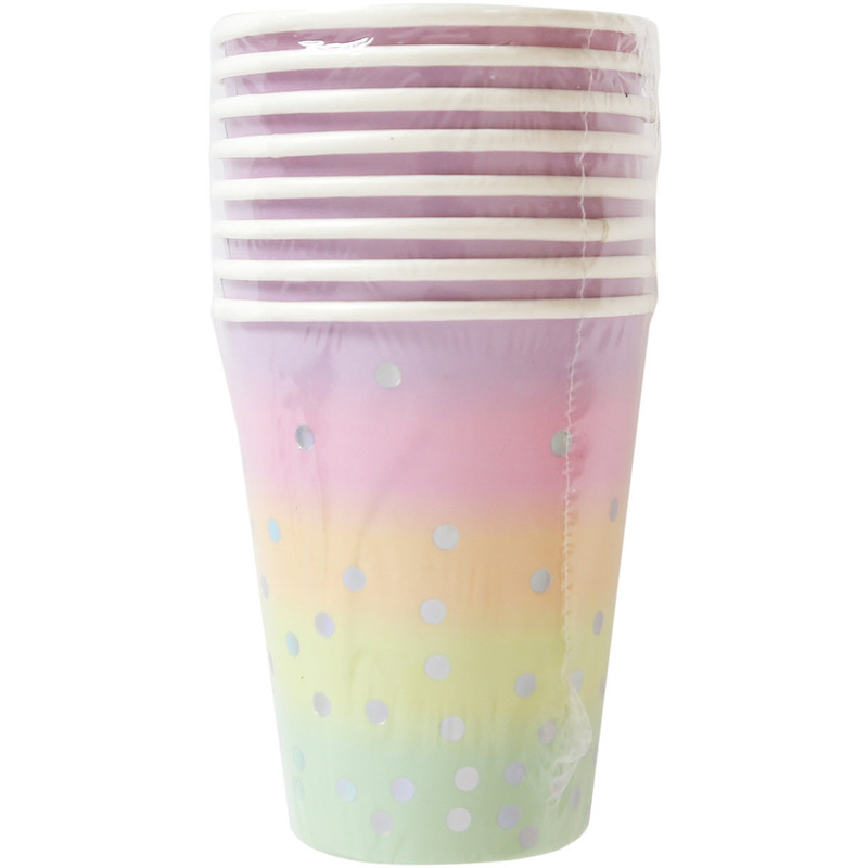 I AM CREATIVE Becher, 270 ml, rosa/mint, 8 Stück
