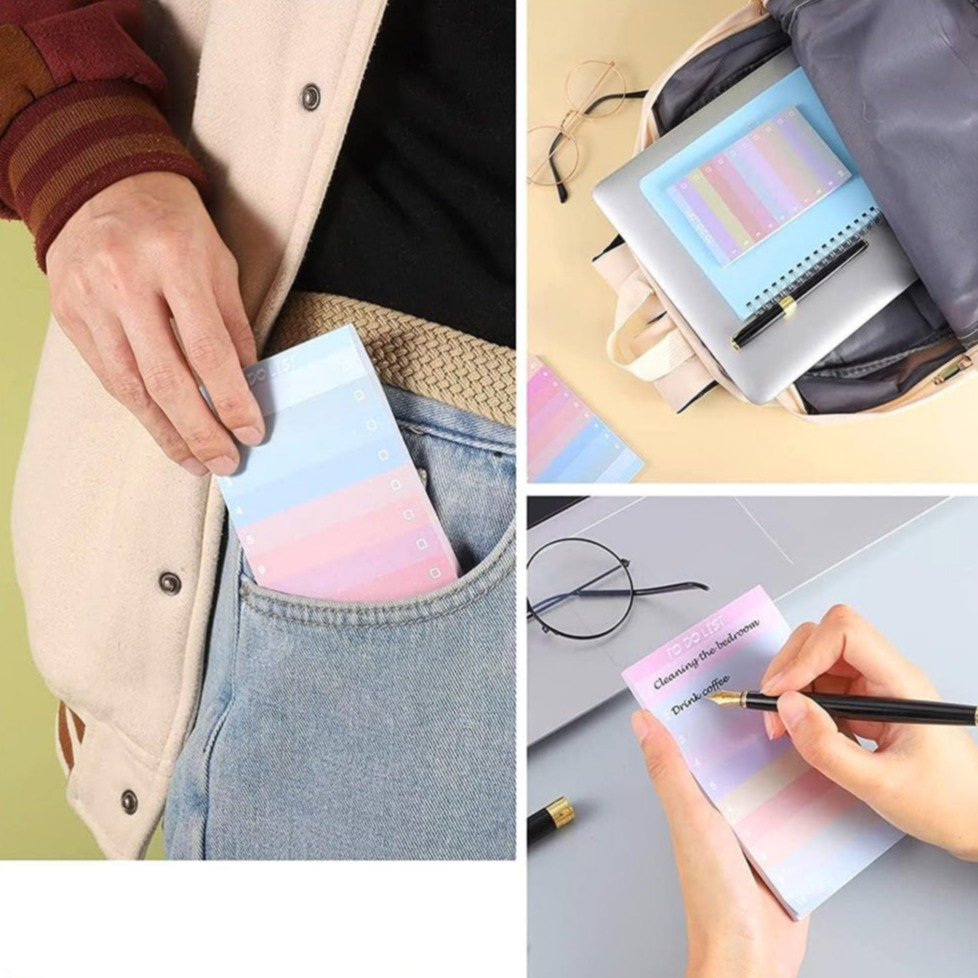 (13x8cm) To Do Liste Haftnotizen Sticky Notes Zettelblock - Pastell