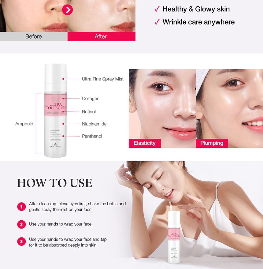 the SKIN HOUSE - Ultra Collagen Dewy & Glow Mist