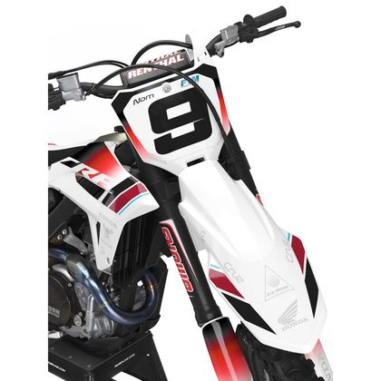 Kit déco RiderUnik CRUZRED - Blanc / Rouge