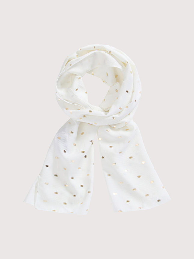 Foulard imprimé pois dorés