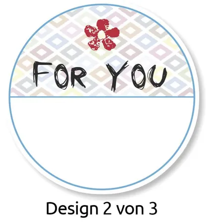 Avery Zweckform Z-Design 56816, Sticker auf Rolle, For You, 50 Aufkleber