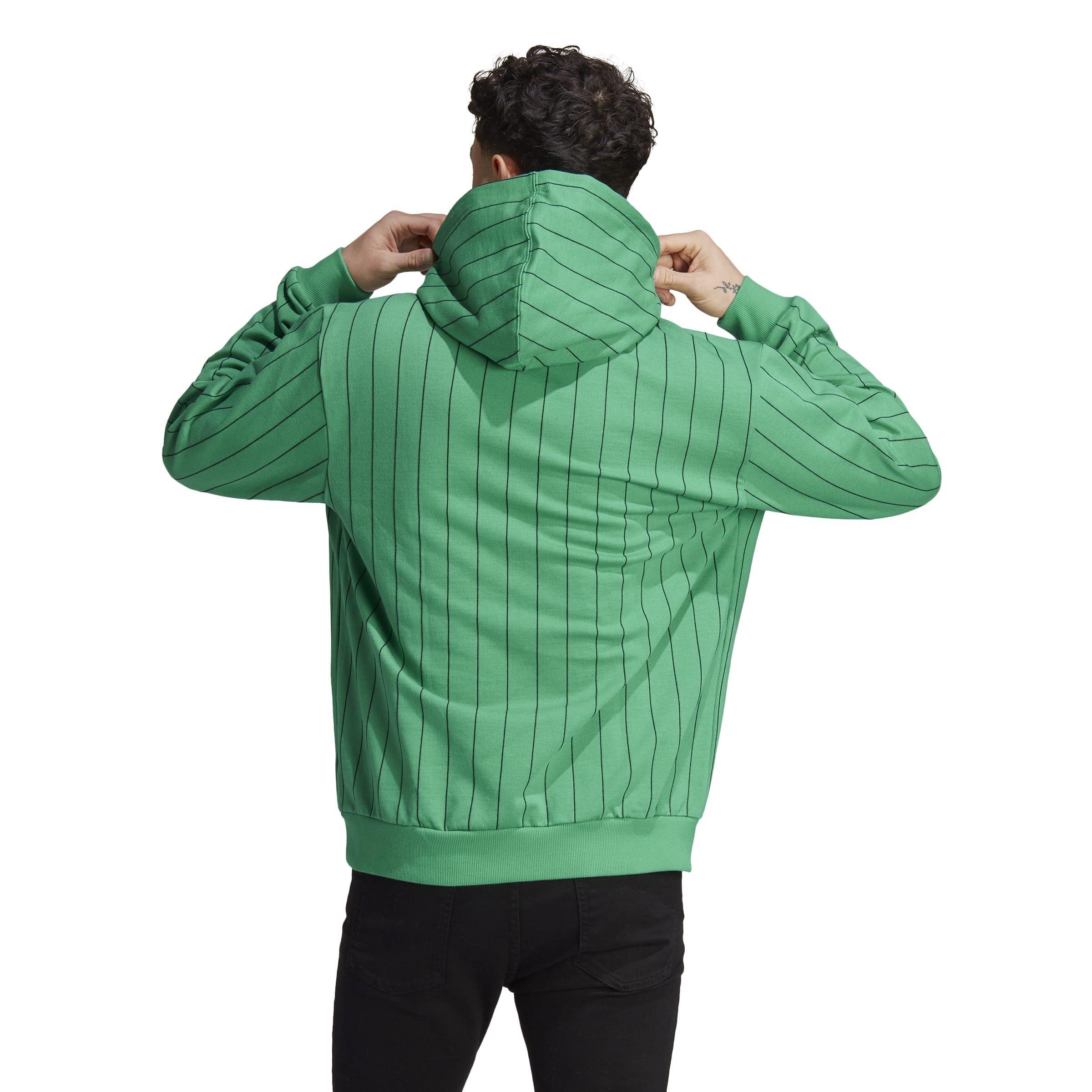 adidas Pinstripe Fleece Hoodie Mens