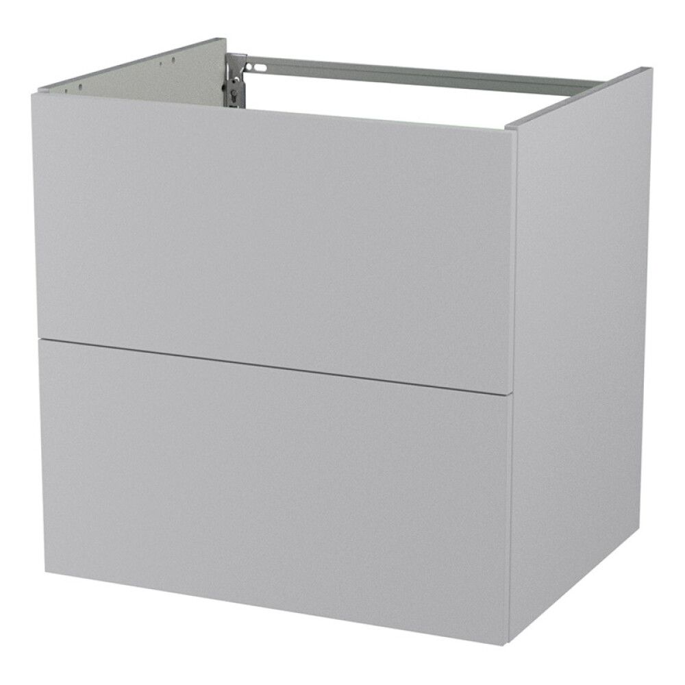 SERVANTSKAP CAMARGUE VIKA SLETT LYSGRÅ 60 CM
