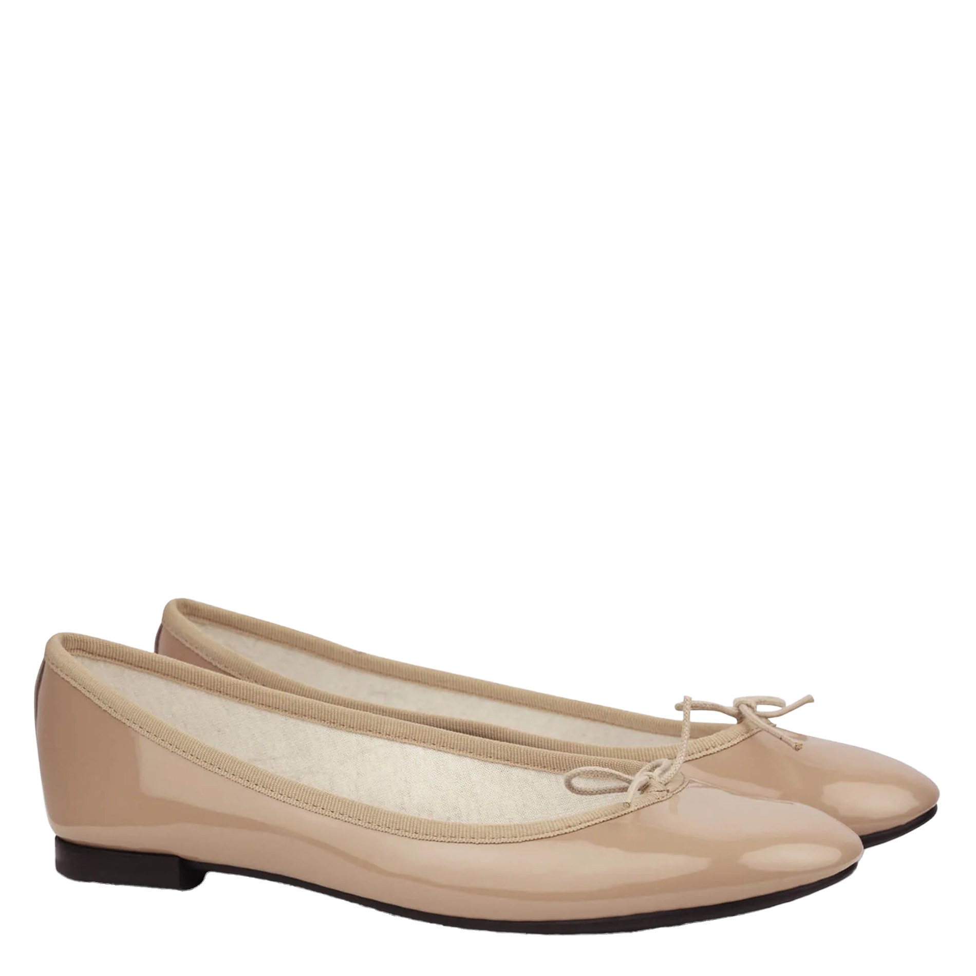CENDRILLON - Ballerines en cuir vernis | Beige