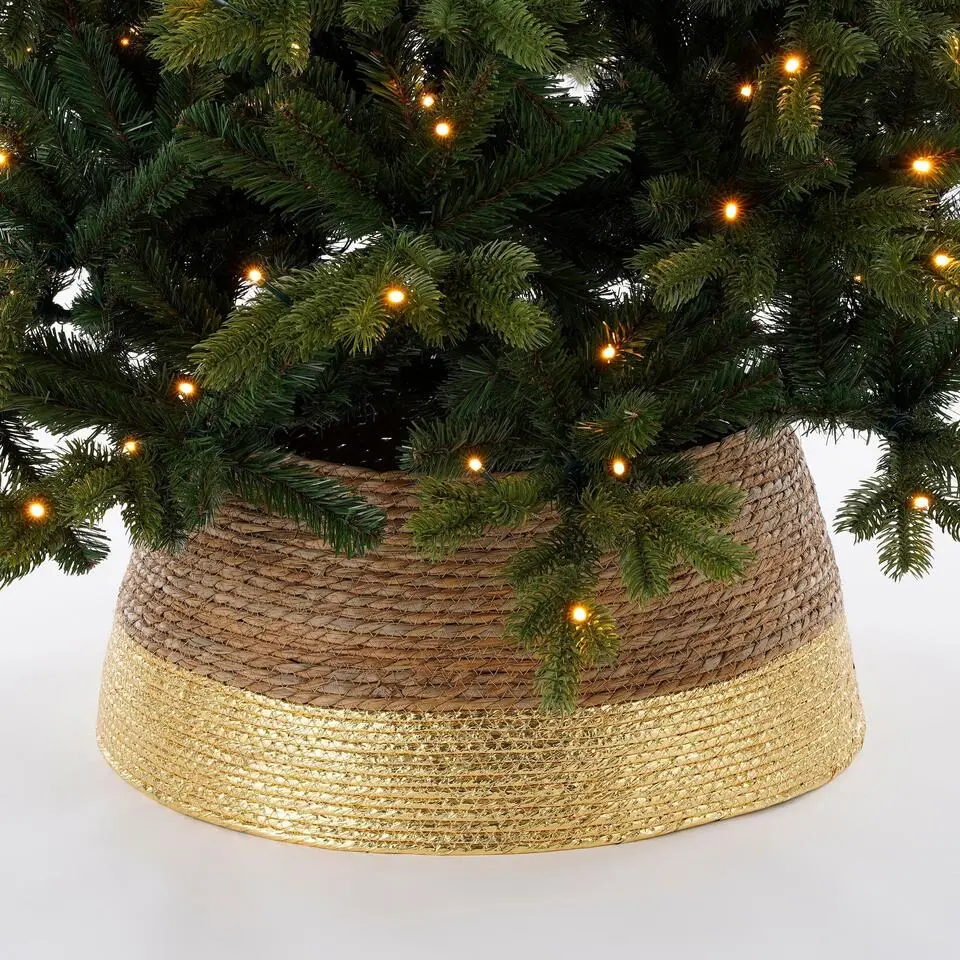 Mica Decorations Kerstboomrok - H26 x Ø58 cm - Zeegras - Goud