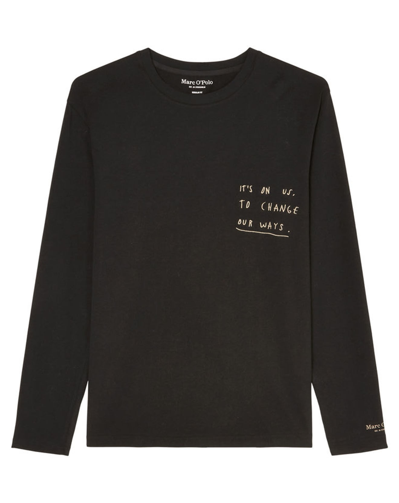 Marc O'Polo T-Shirt col rond Message noir