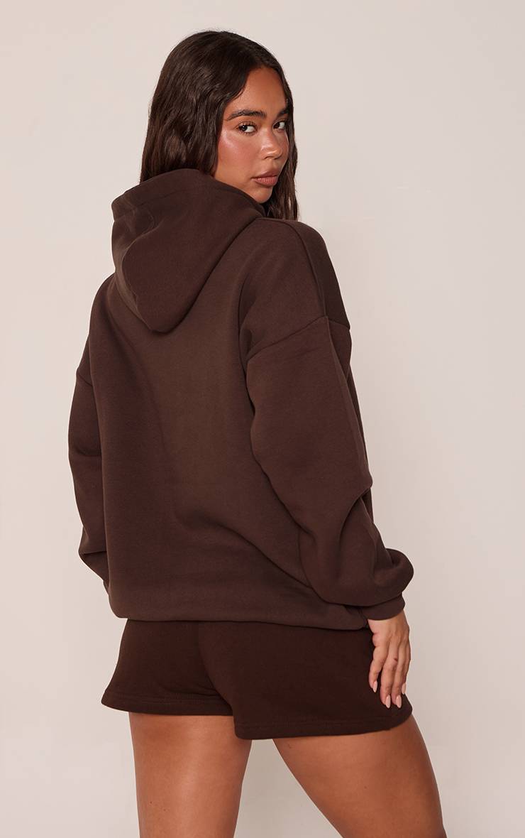 Espresso Sweat À Casynthétiqueche Oversize Avec Logo Plt