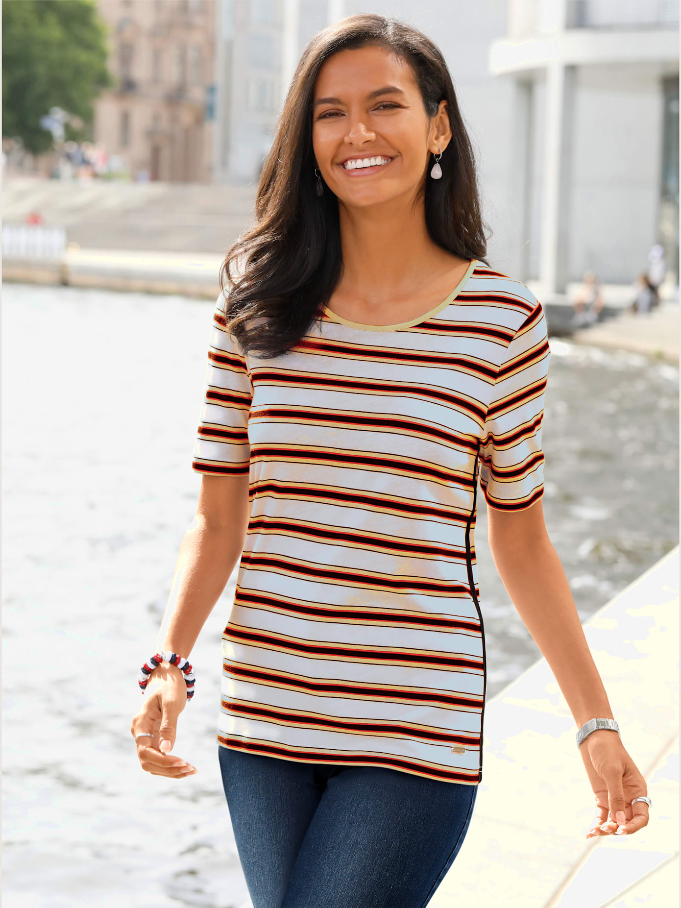 T-shirt à rayures 50% coton