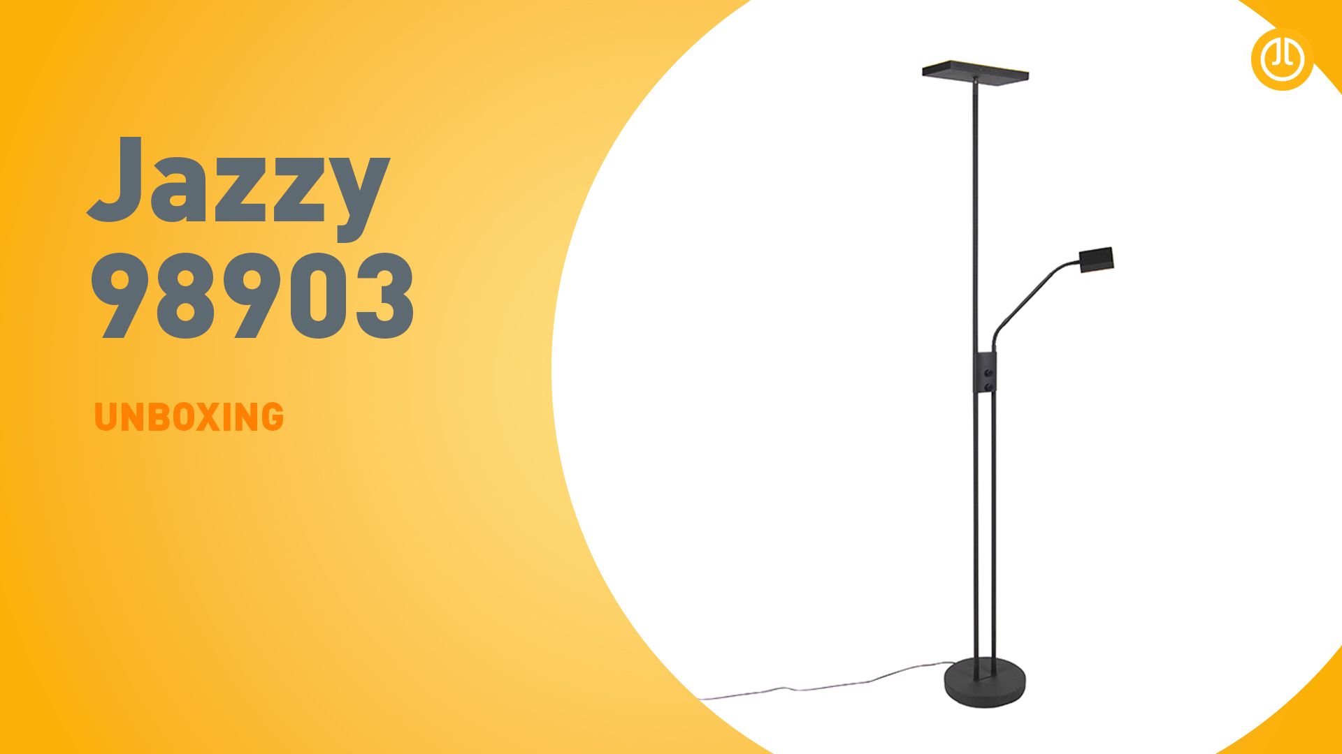 Moderne vloerlamp zwart incl. LED en dimmer met leeslamp - Jazzy