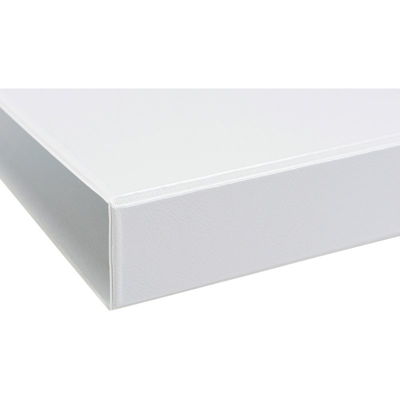 Classeur 4 anneaux cartonné Bruneau personnalisable A4 - Dos 4,5 cm blanc