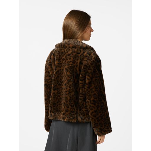 Neo Noir Melodie Leo Faux Fur Jakke, Dark Brown, 42