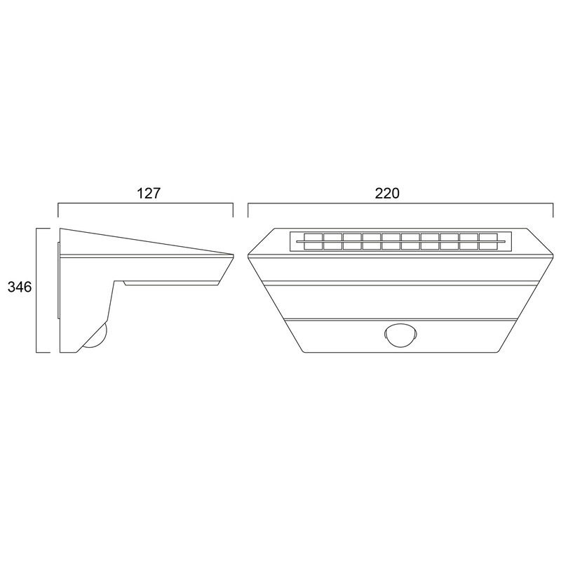 Sylvania Solar buiten wandarmatuur 290lm 4000K