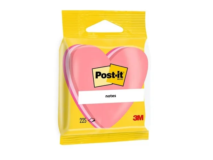Notes Kubus hjerte Post-it® pink 225 ark