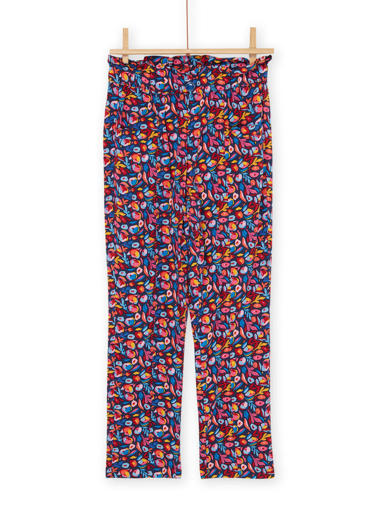 Pantalon multicolore en popeline