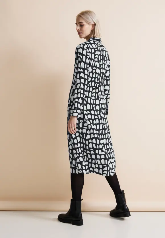 Damenkleid mit Print - Black