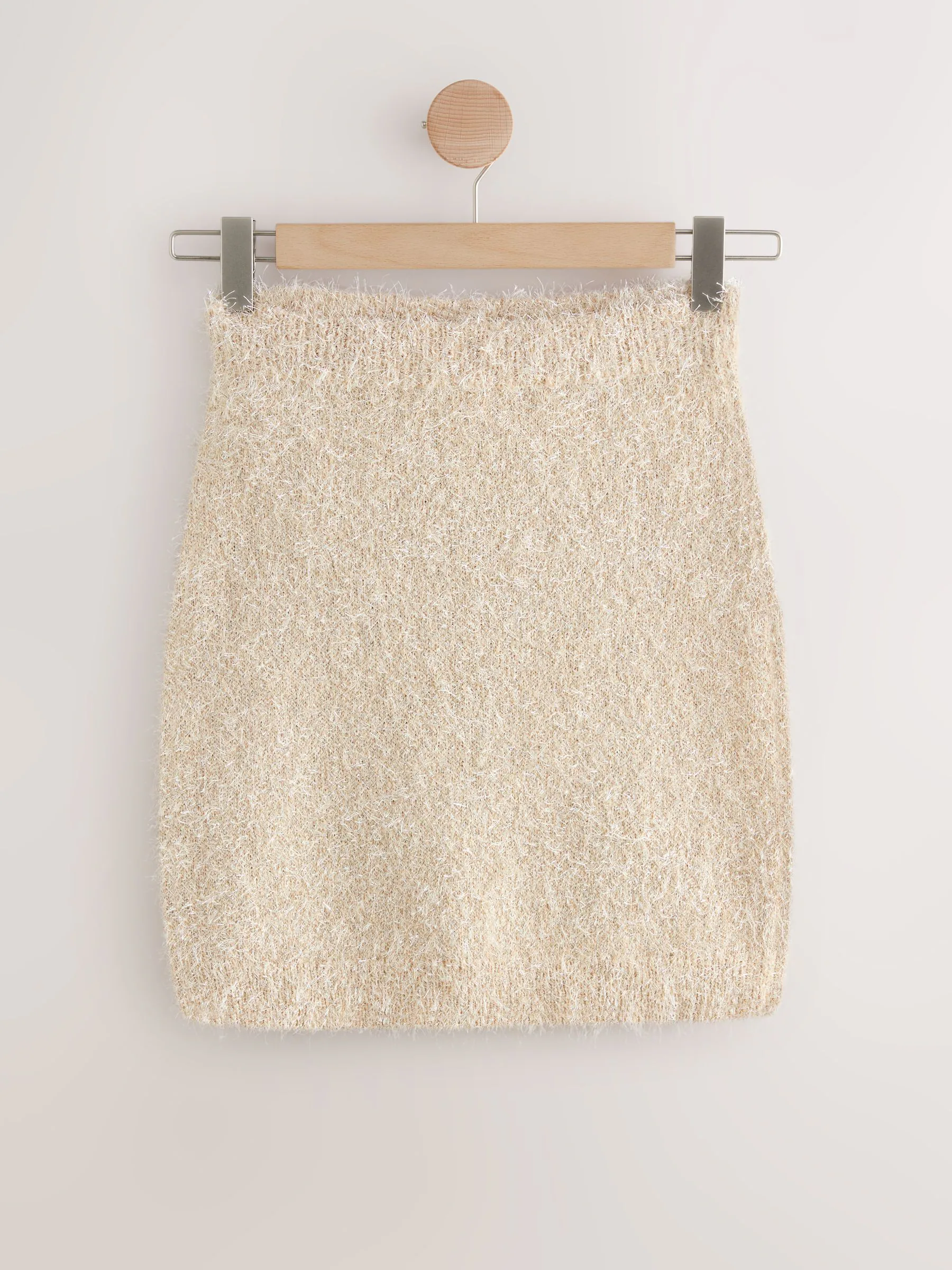 Neutraal - Sparkle Knitted Mini Skirt