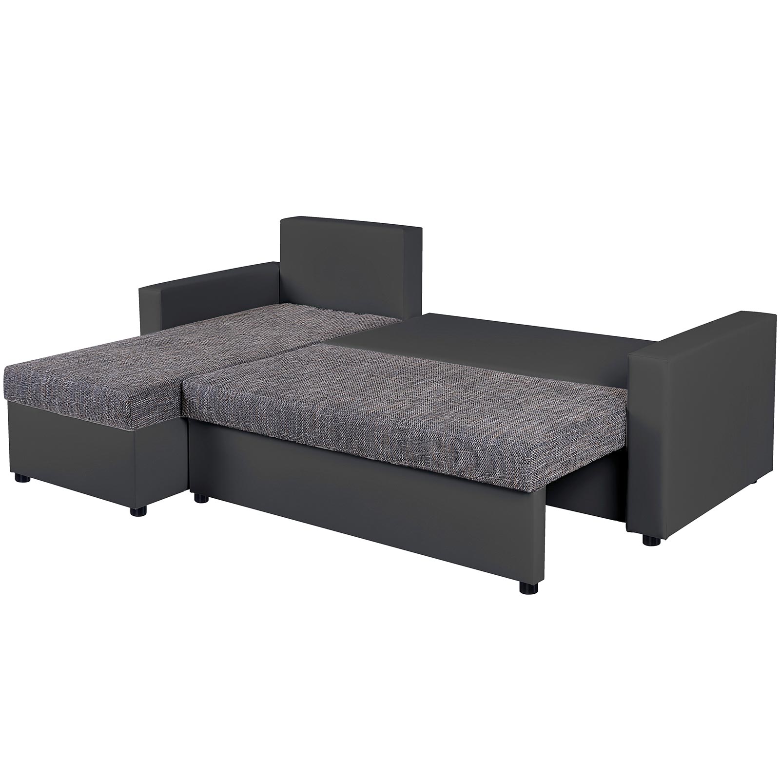 Ecksofa - grau - Liegefunktion