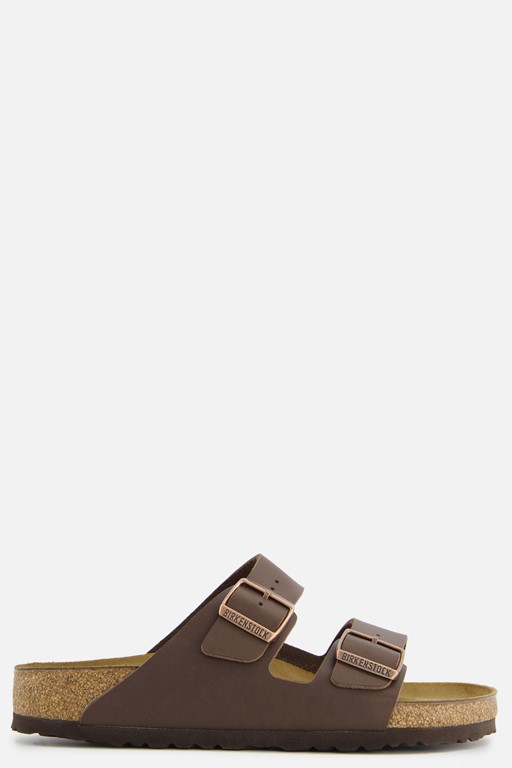 Birkenstock Arizona slippers bruin Imitatieleer