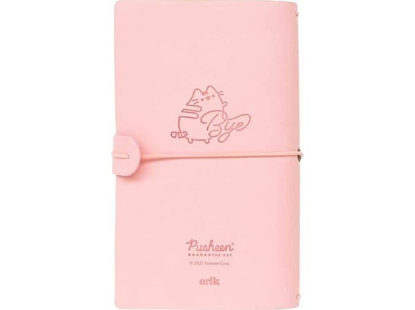 Pusheen – Leather Travel Notebook B6 (rosa)