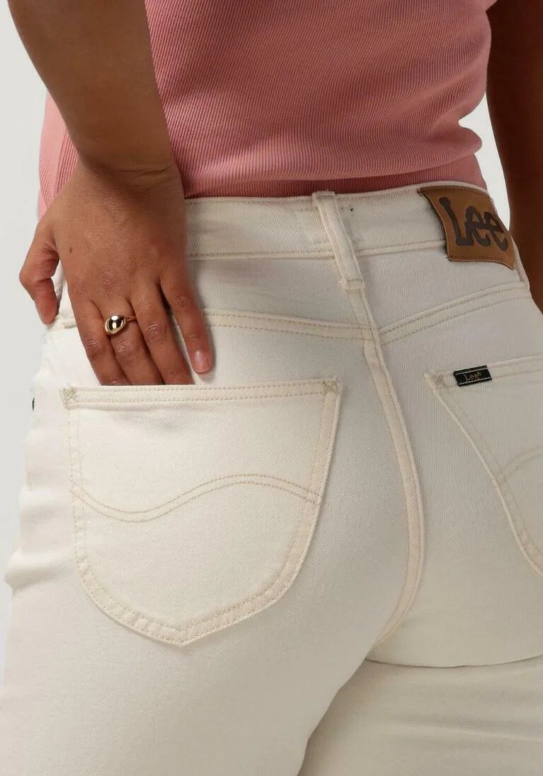 LEE ecru lee mom jeans carol concrete white