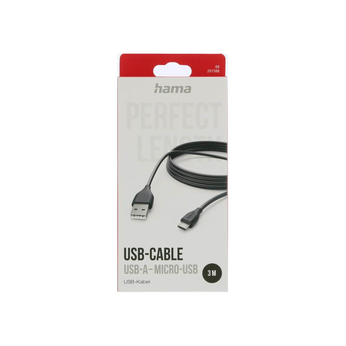 Ladekabel USB-A til Micro-USB Svart 3.0m