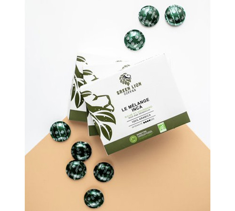 50 dosettes compatibles Nespresso® pro Le Mélange Inca Office Pads Bio - GREEN LION COFFEE