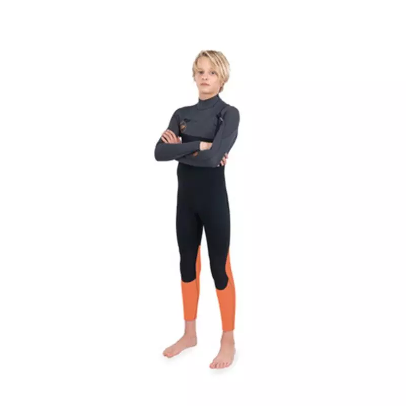 Combinaison intégrale junior DAKINE Quantum Chest Zip 4/3 Black/Orange