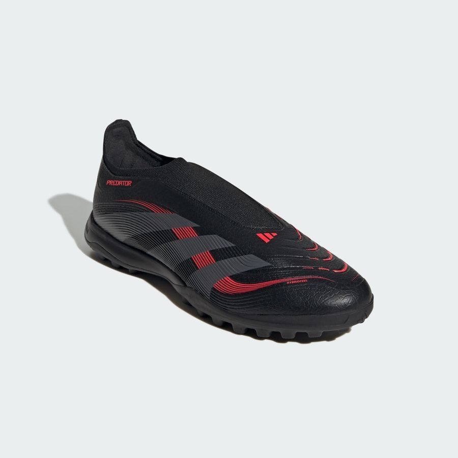 adidas Predator League Laceless TF Stealth Victory - Noir/Gris/Lucid Red