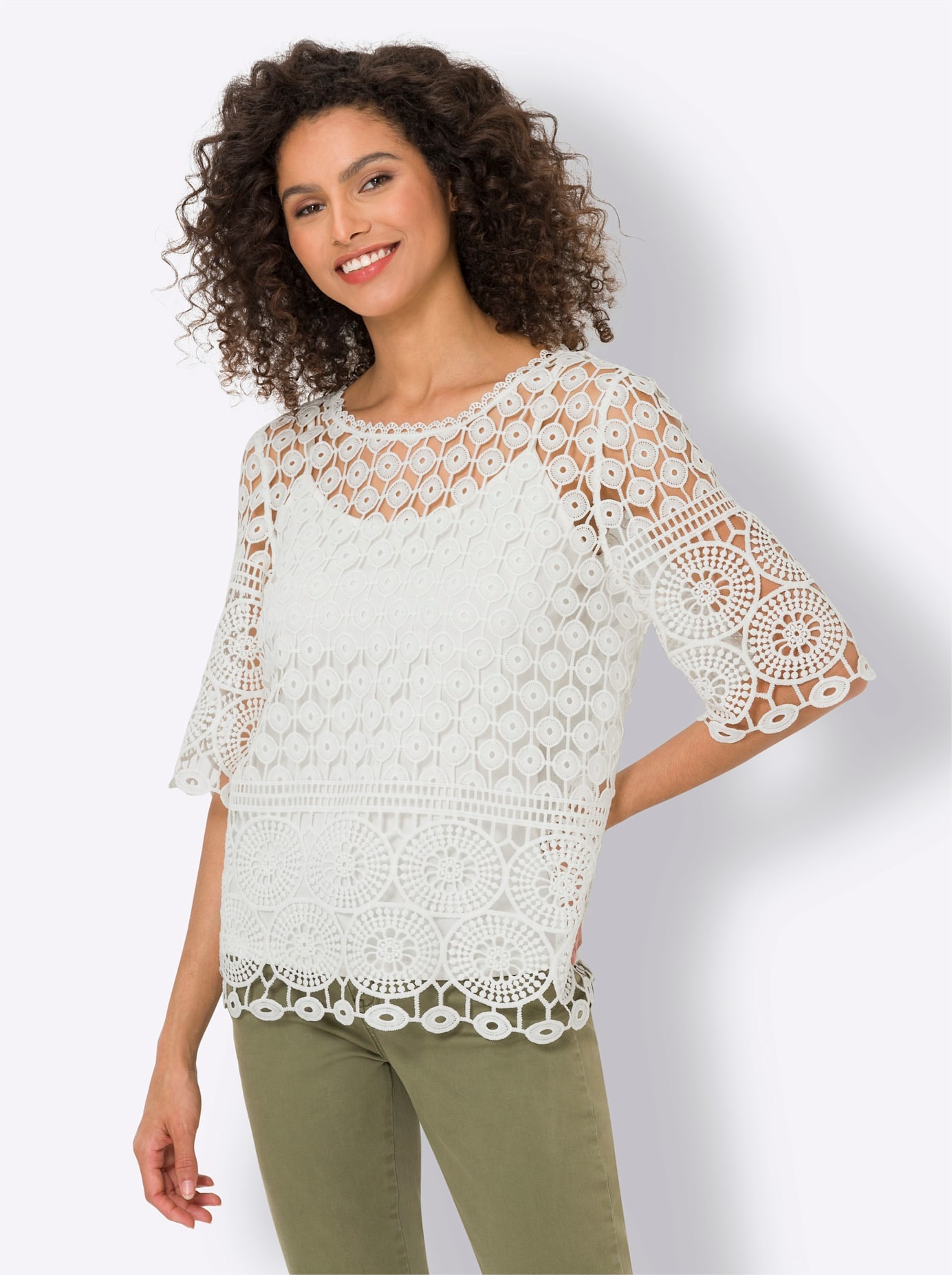 heine Spitzenshirt »Shirt«, 1 Stk.