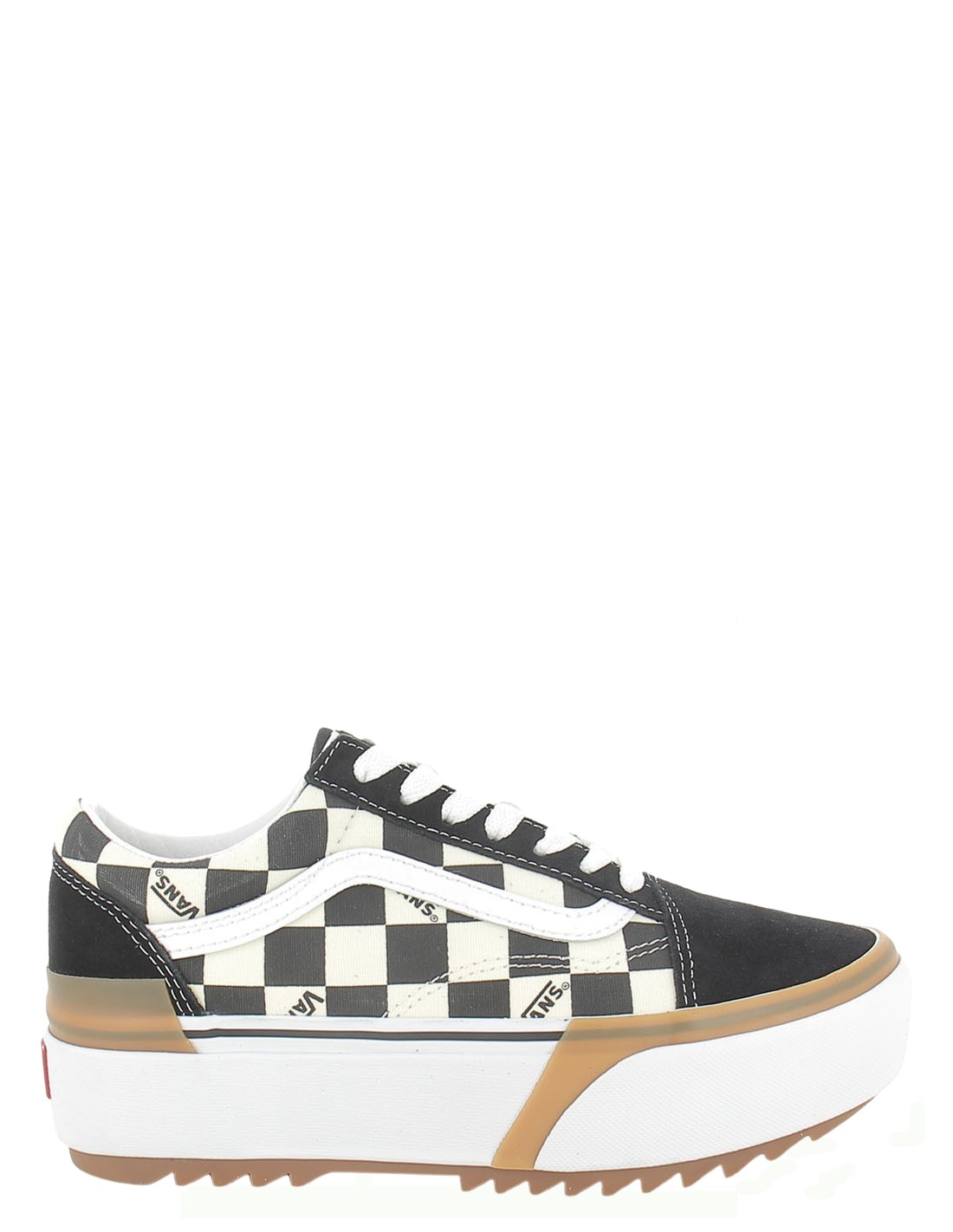 vans Sneakers compensées femme old skool stacked noir et blanche