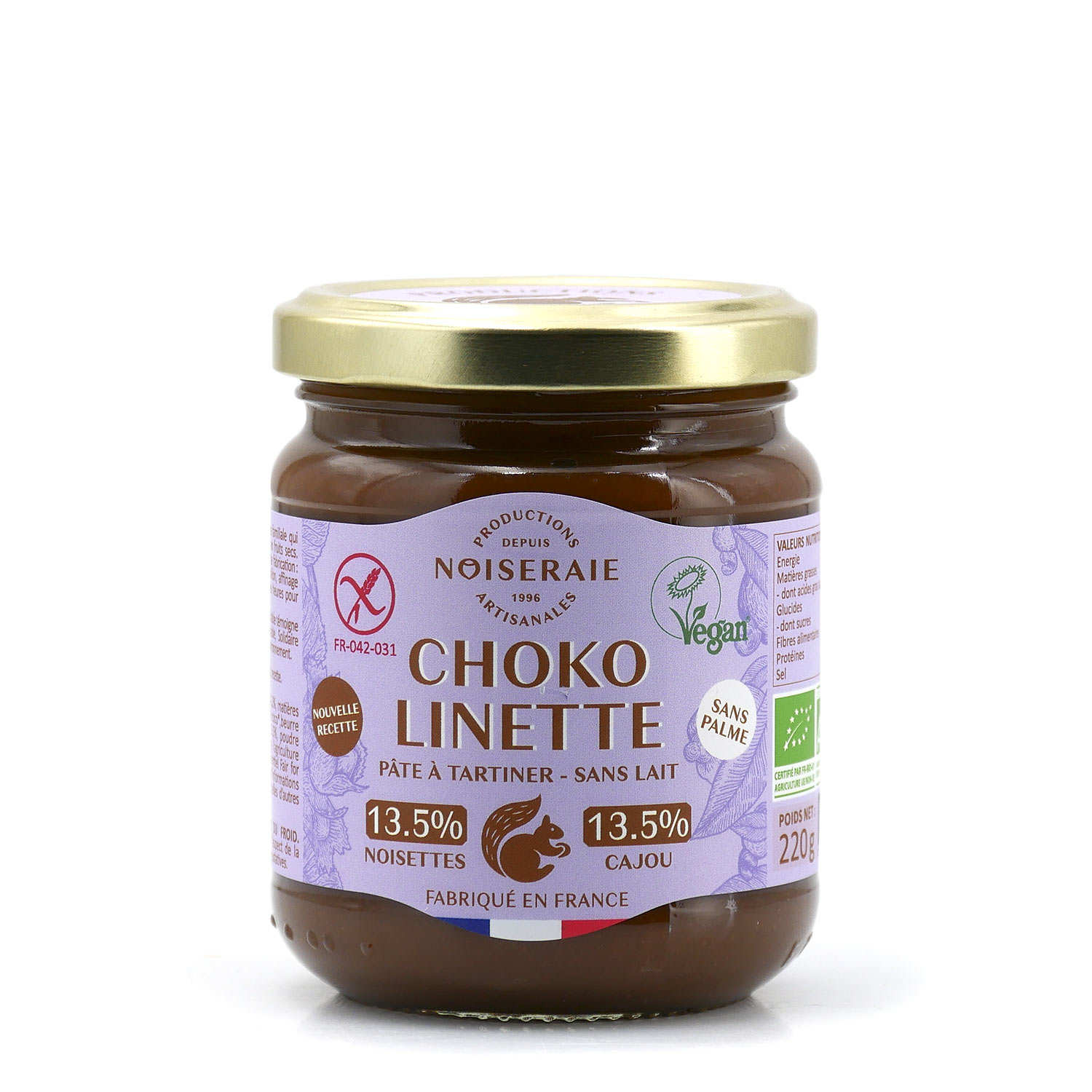 Chocolinette pâte à tartiner sans lait - Noiseraie Productions