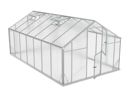 Serre de jardin en aluminium polycarbonate avec porte et fenêtre KLEIN