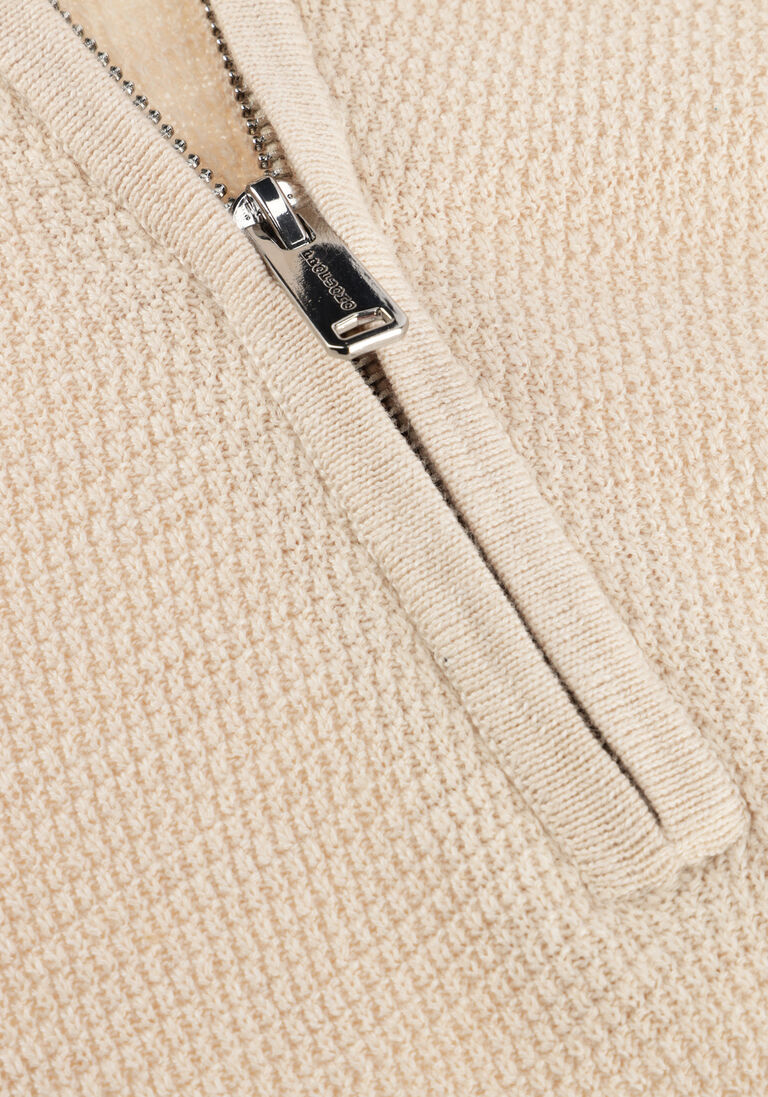 ecru profuomo trui pullover half zip twinkle slub