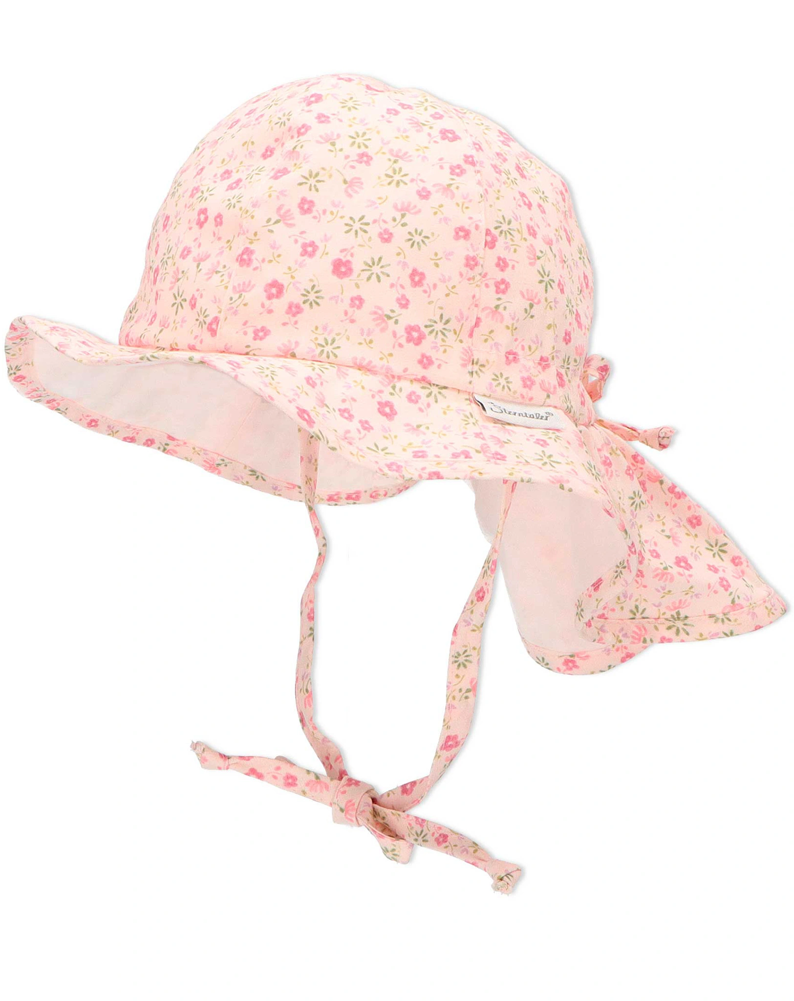 Sommerhut FLORA mit Nackenschutz in rosa