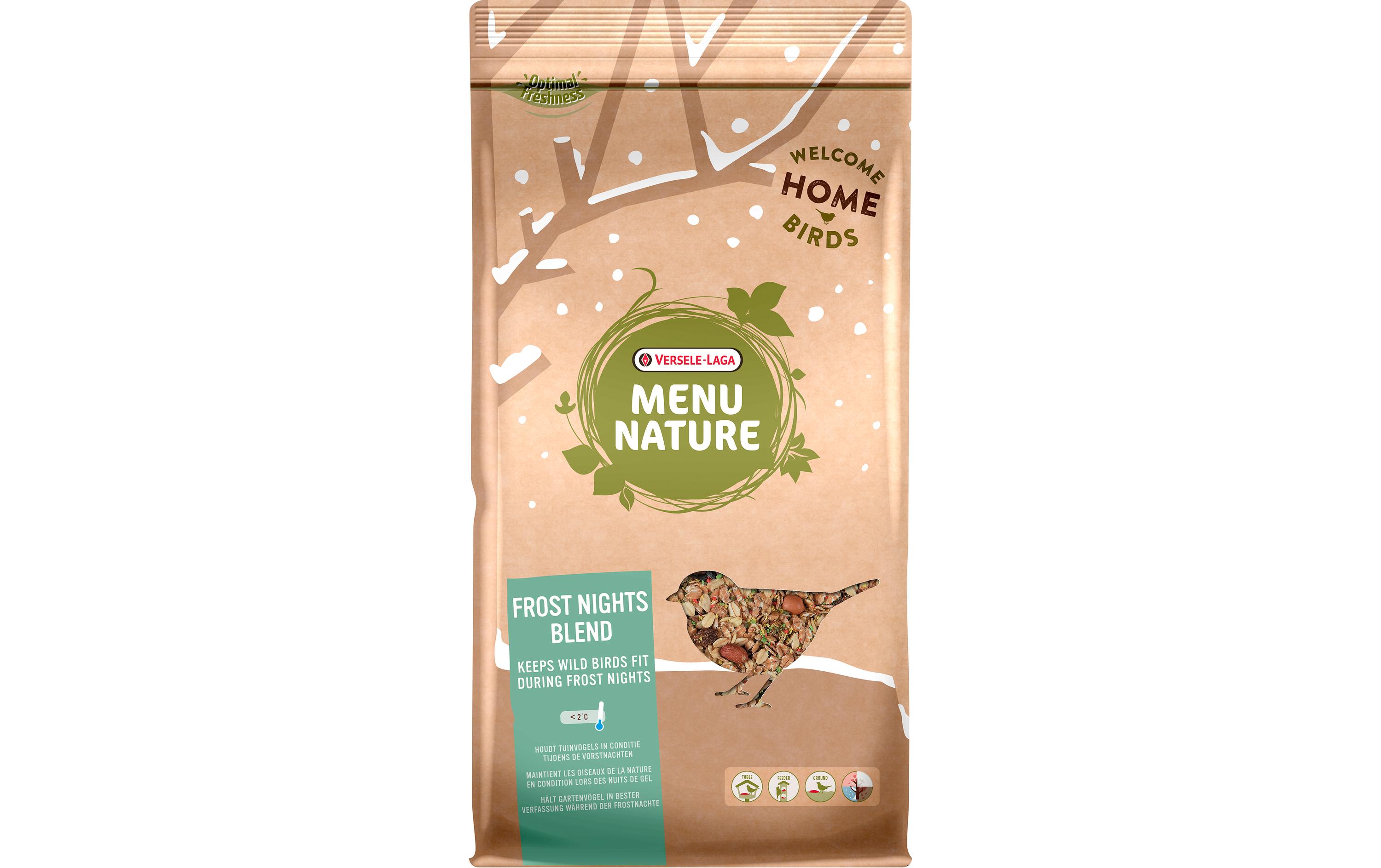 Wintervogelfutter Menu Nature Frost Nights Blend, 2.5 kgFettreiches Wildvogelfutter für frostige Nächte