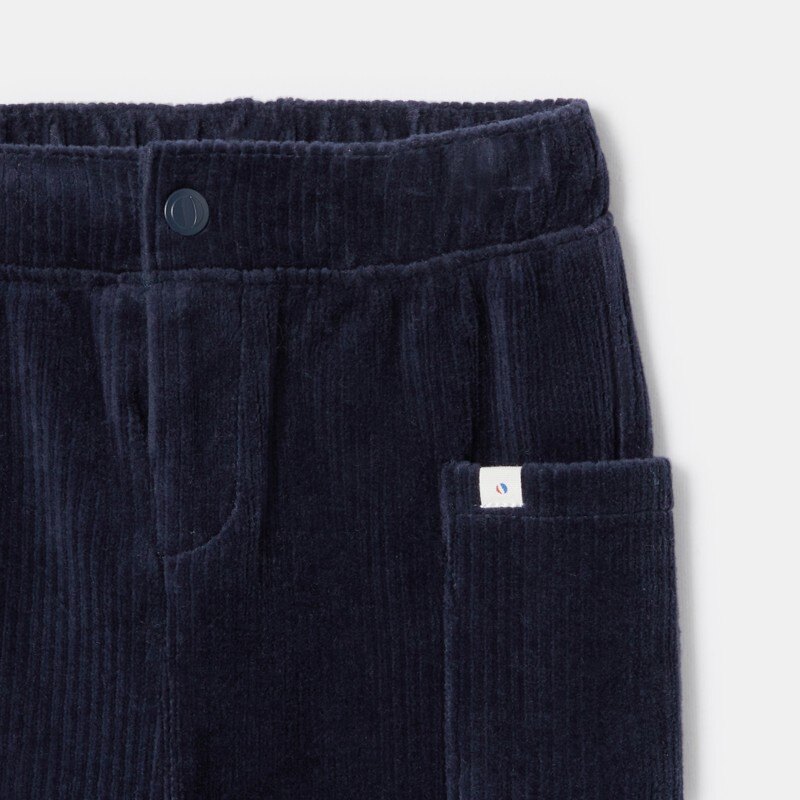 Pantalon en velours côtelé bleu bébé garçon Absorba Bleu