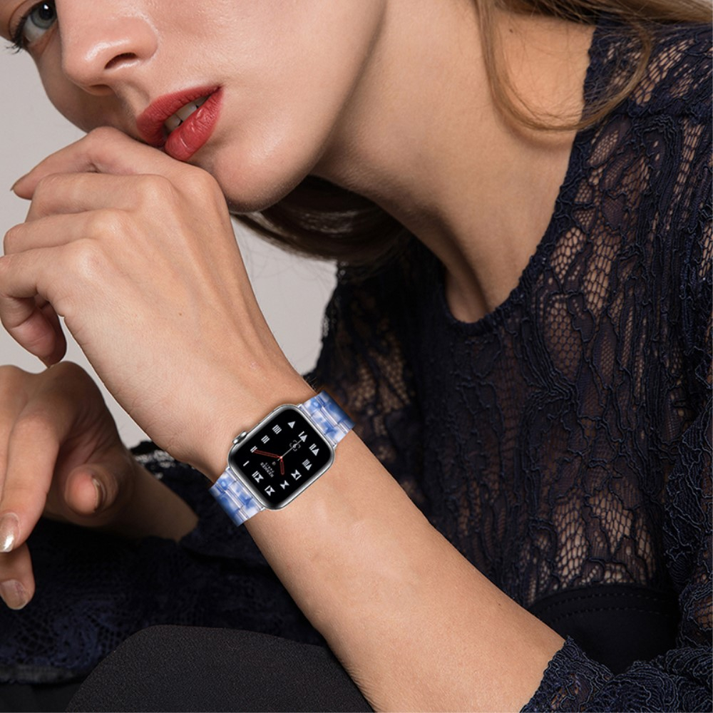 Apple Watch (42/41/40/38 mm) Resin Armband mit Faltschliesse - Dunkelblau