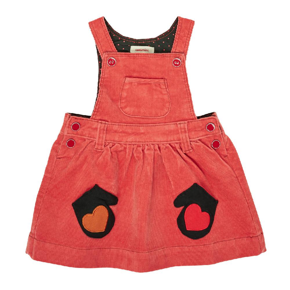 Catimini Robe Salopette Rouge Velours Bébé Catimini CR31003