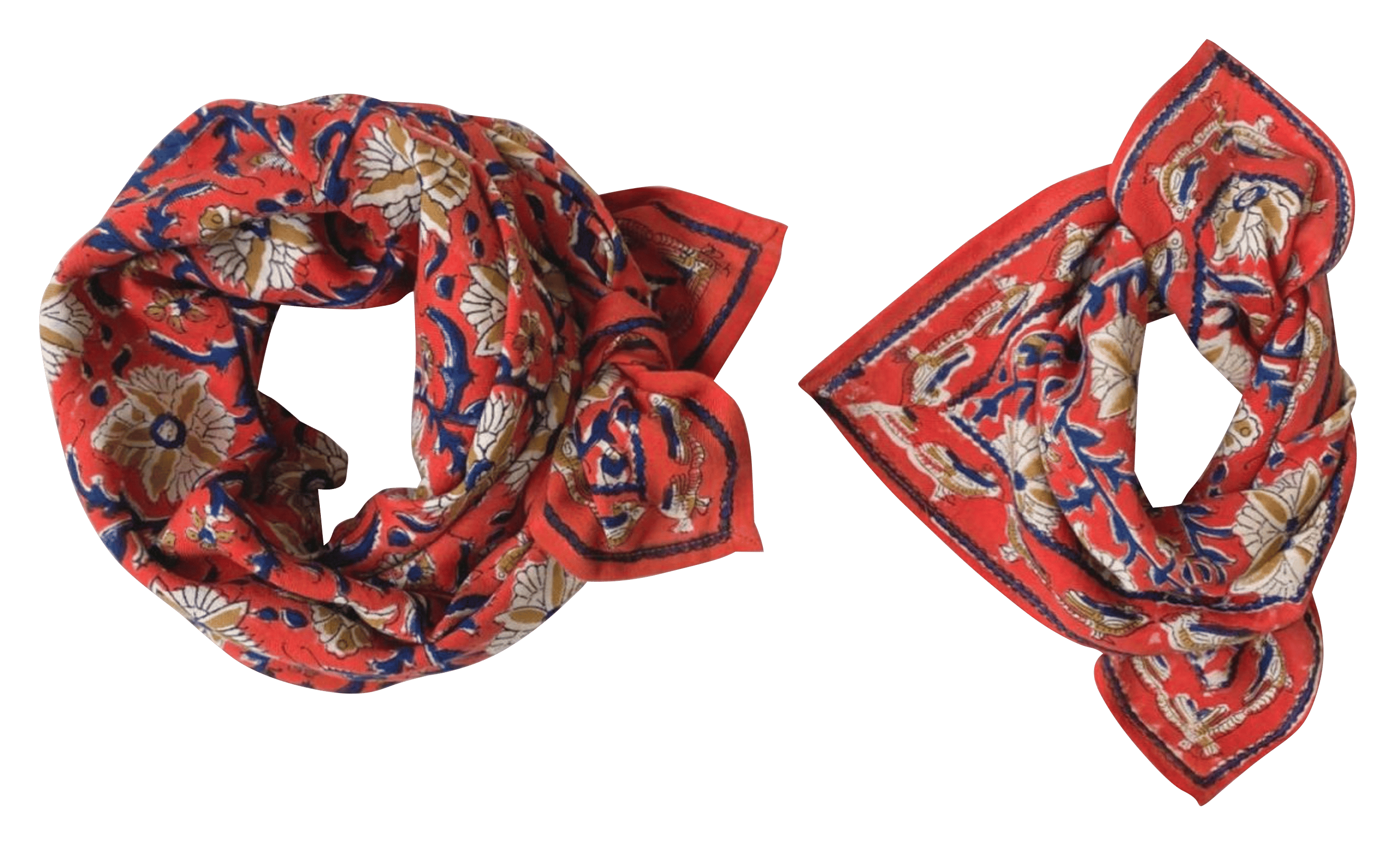 LATIKA - Foulard en coton imprimé | Rouge