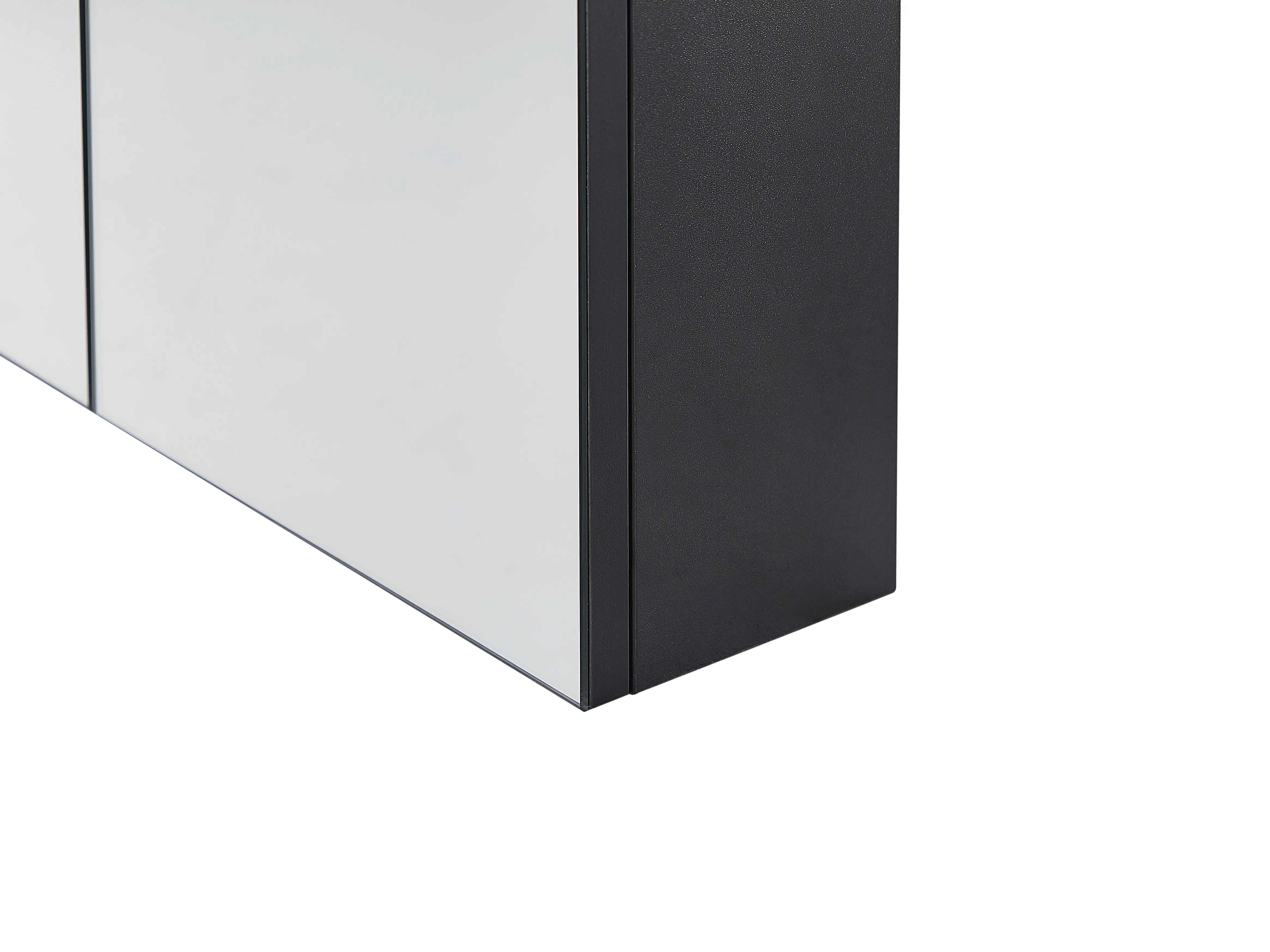 Badkamer wandkast met spiegel NAVARRA 60 cm 60 cm Zwart