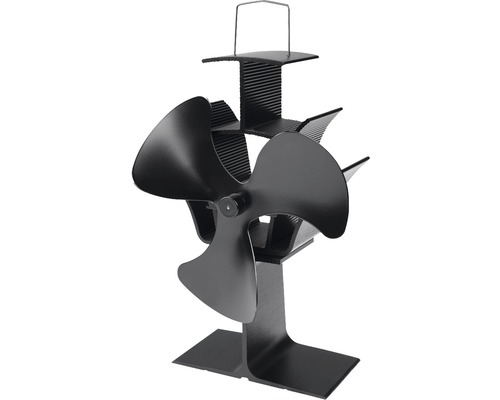 Eurom houtkachelventilator, warmtegestuurd, zwart