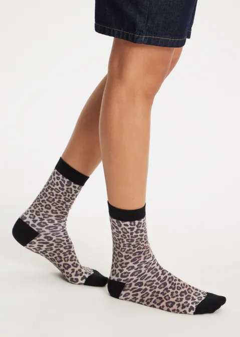 Leopard sokken assorti (ASSOR)