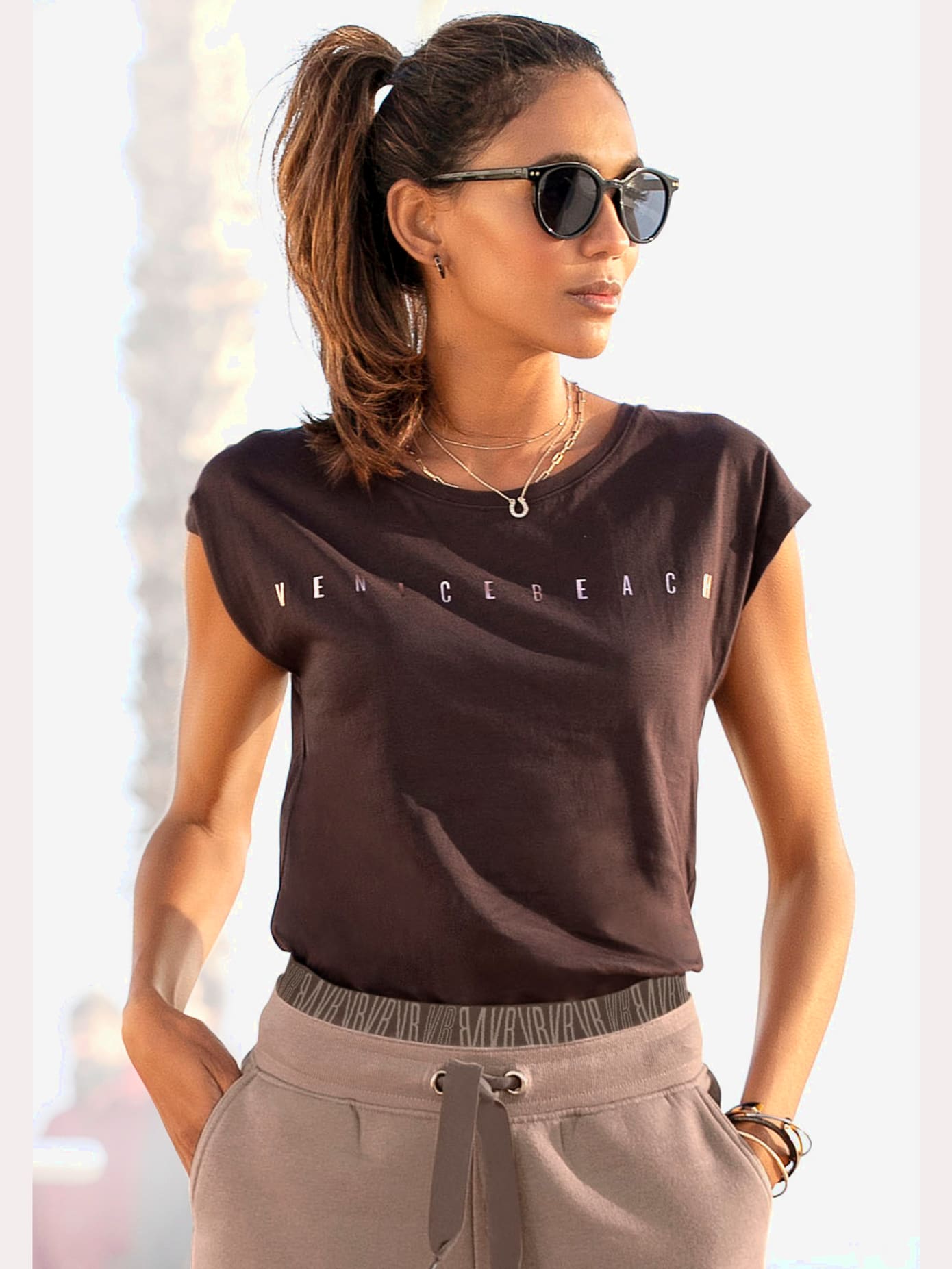 T-shirt à manches courtes encolure ronde