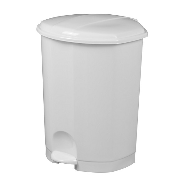 ROSSIGNOL Poubelle à pédale plastique prima - 30 L - blanc