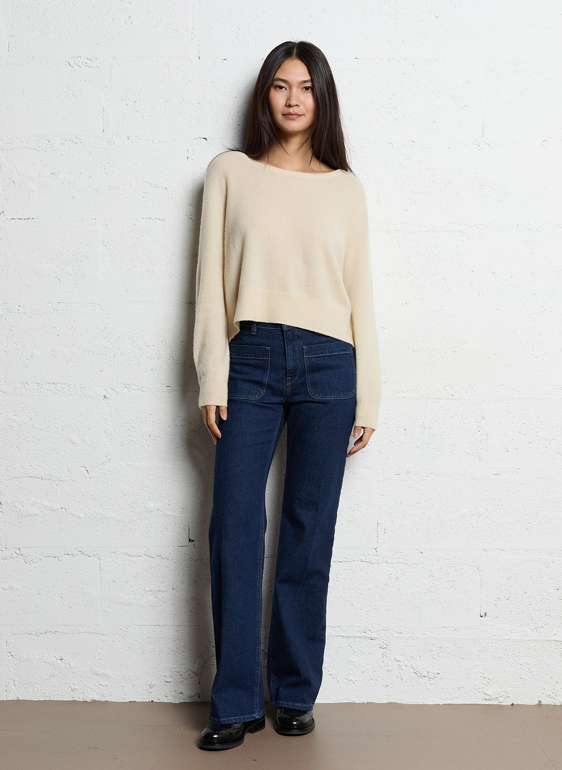 RAXOW - Pull ample en laine mélangée | Beige