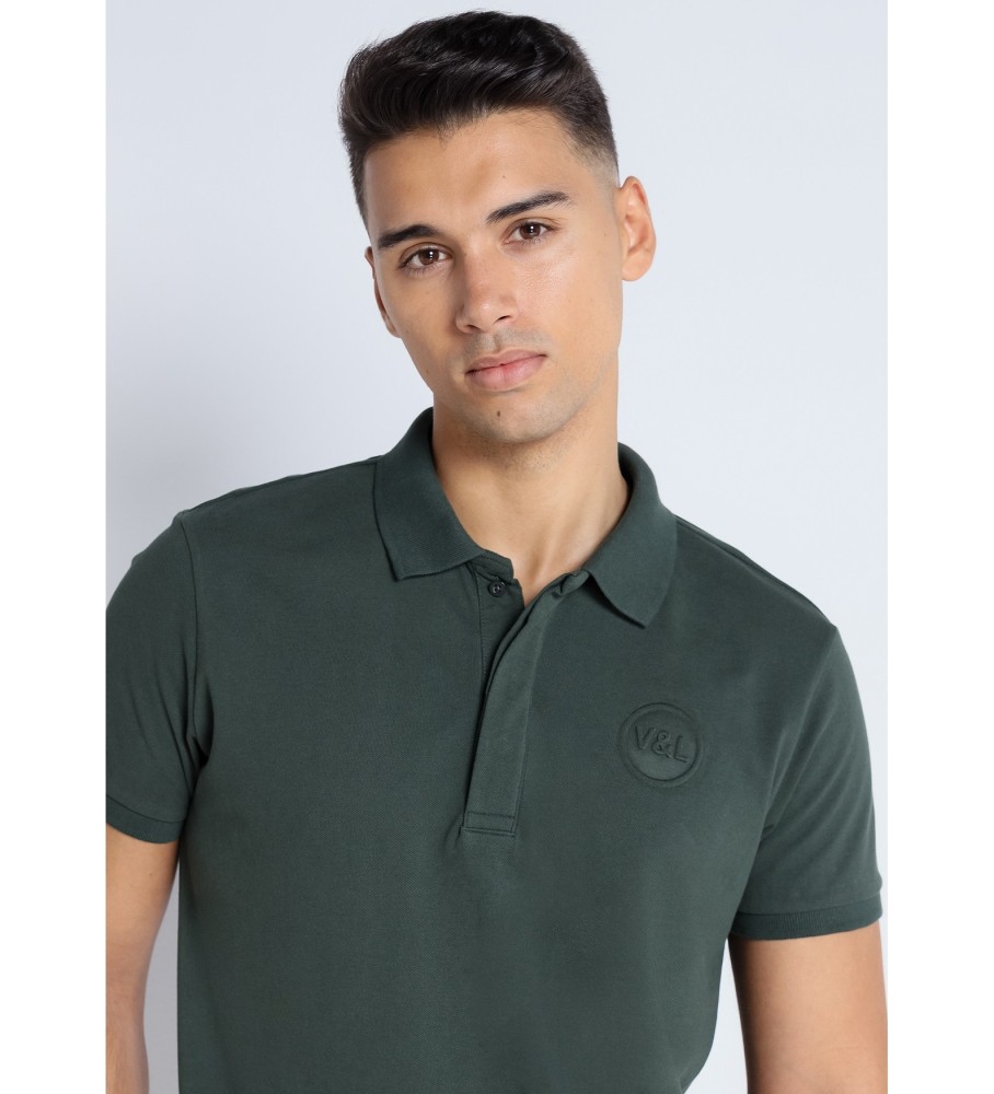 Victorio & Lucchino, V&L Camisa polo curta em piquê verde