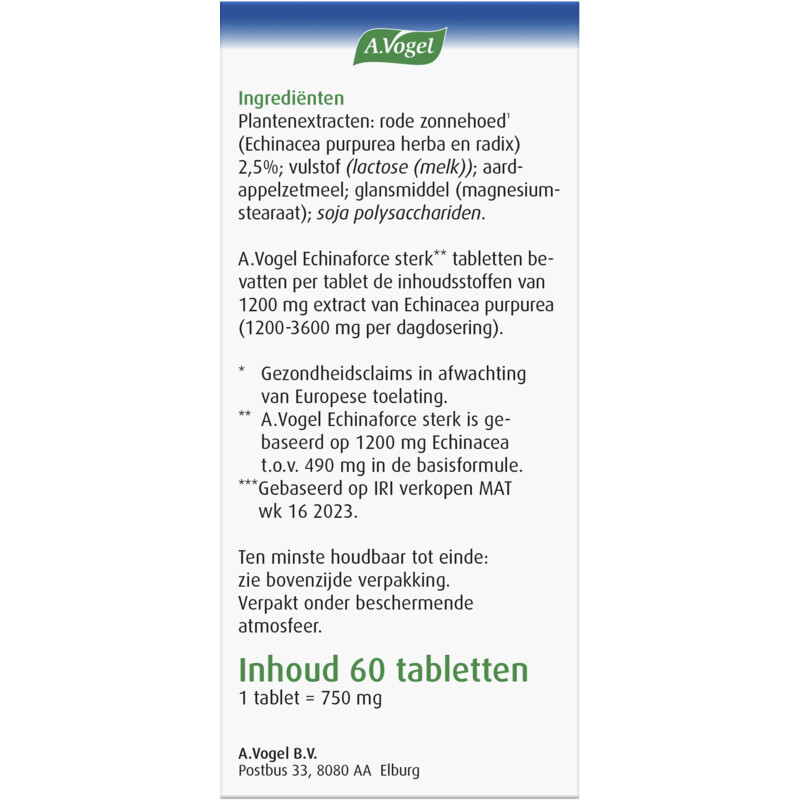 A.Vogel Echinaforce sterk** tabletten
